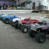 retro trucks of RCMTC Retro Renegades class lined up ready for racing